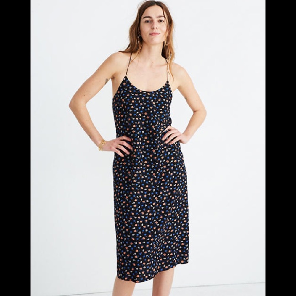 Madewell Tie-Back Slip Dress in Prarie Posies sz 0